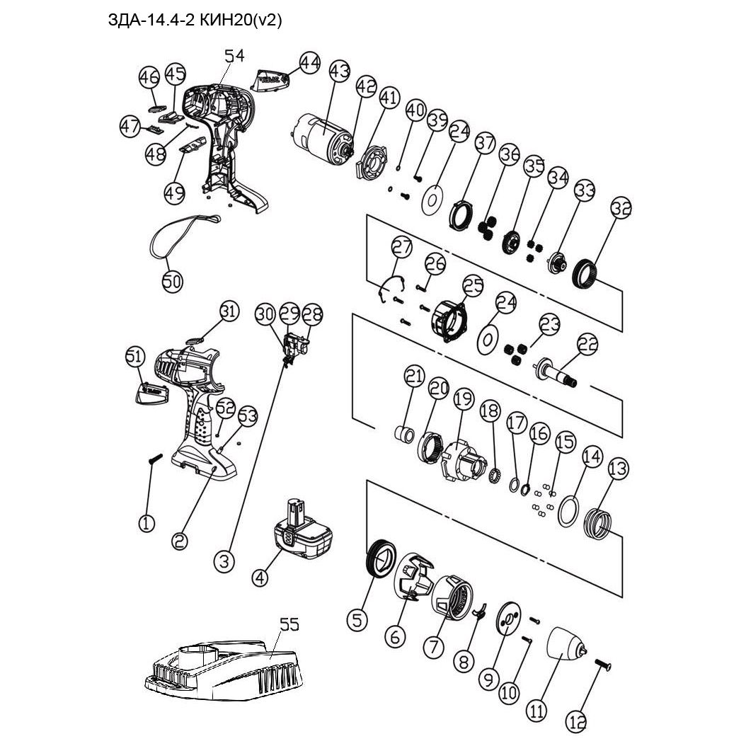 Дрель - шуруповерт ЗДА-14.4-2 КИ